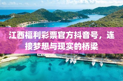 江西福利彩票官方抖音号，连接梦想与现实的桥梁