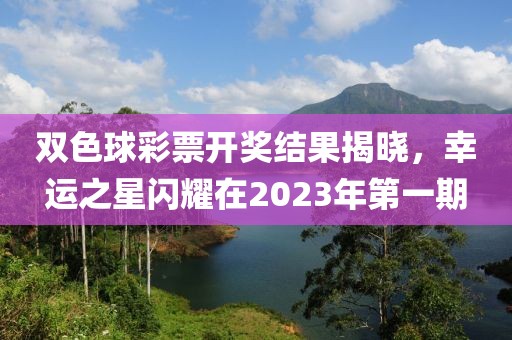 双色球彩票开奖结果揭晓，幸运之星闪耀在2023年第一期