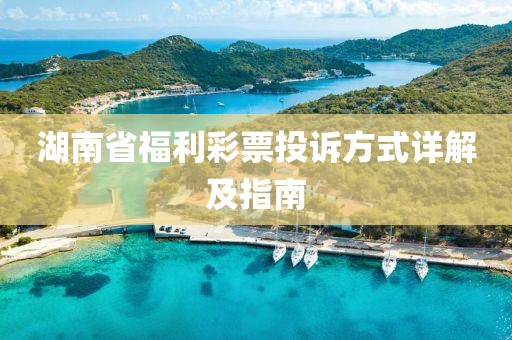 湖南省福利彩票投诉方式详解及指南