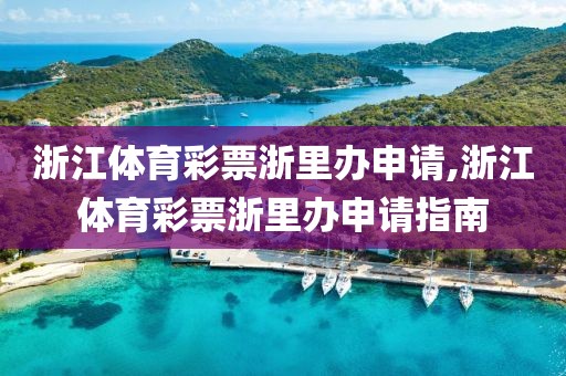 浙江体育彩票浙里办申请,浙江体育彩票浙里办申请指南